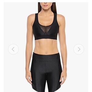 Koral Edna Trilobal Black Sports Bra